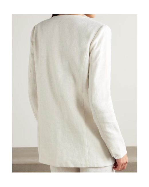 Posse White Edie Linen Blazer