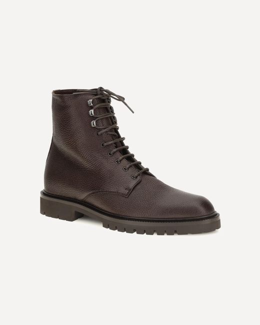 Brunello Cucinelli Brown Lace-Up Ankle Boots for men