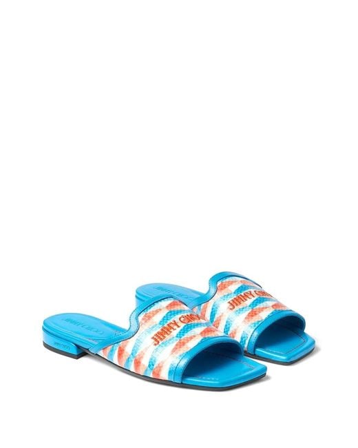 Jimmy Choo Blue Nako Flats