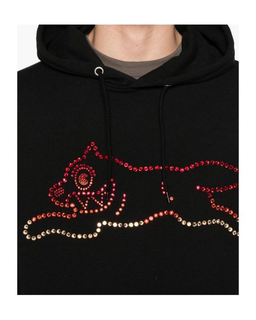 ICECREAM Black Graphic-Embellished Hoodie for men