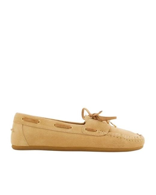 Ferragamo Natural Ferragamo Flippy Bow Detail Flat Shoes