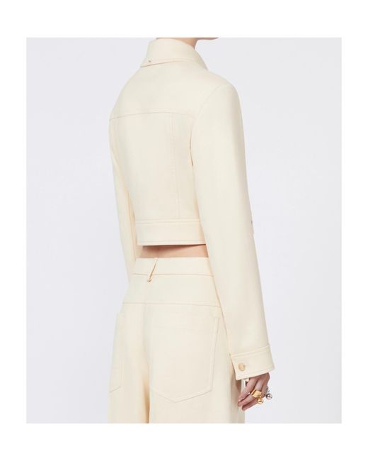 Sportmax Natural Long-Sleeved Casual Jacket