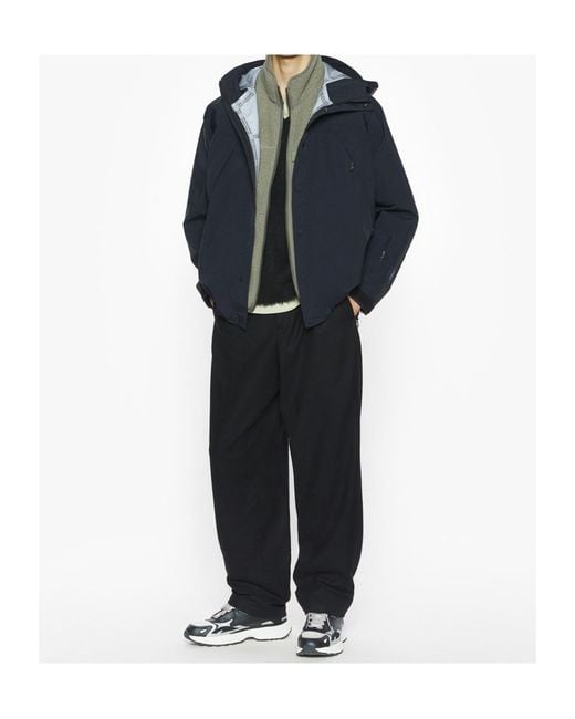 Maison Kitsuné Blue Hooded Jacket for men