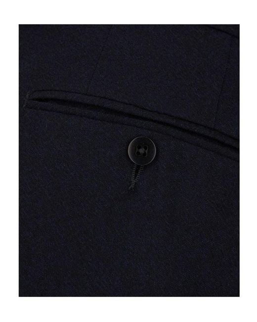 Zegna Blue Pressed-Crease Tapered Trousers for men