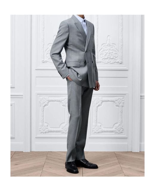 Dior Blue Double-Breasted Suit for men