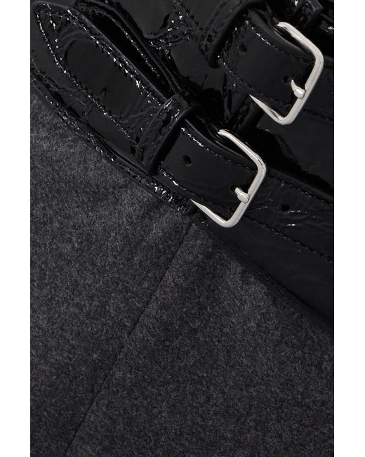 Alaïa Blue Buckle-Detail Trousers