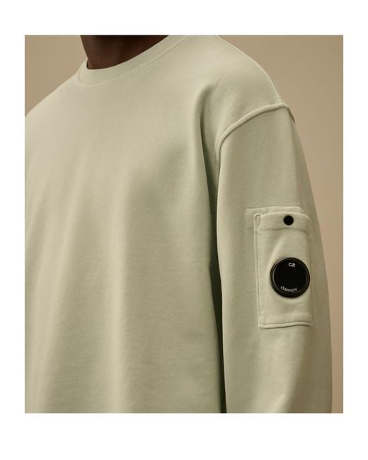 C P Company Natural Lens Pocket Crewneck Sweatshirt for men