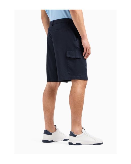 ARMANI EXCHANGE Blue Wide-Leg Shorts for men
