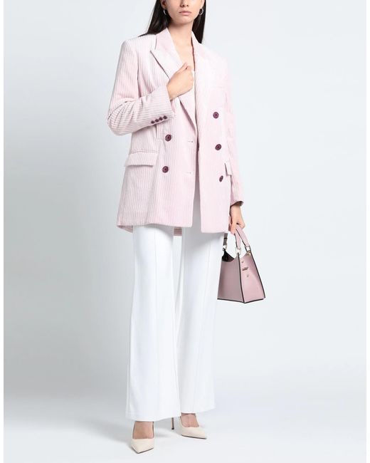 Isabel Marant Pink Simple Corduroy Double Breasted Coat