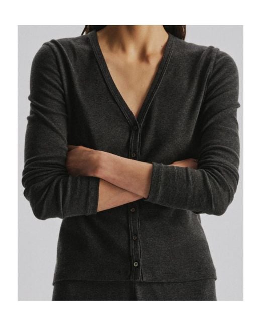 The Row Black Cresp Cardigan