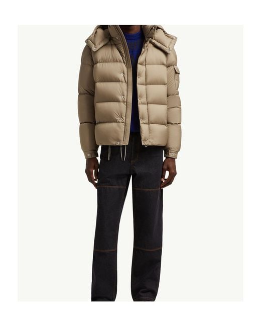 Moncler Natural Maya 70 Hooded Short Down Jacket for men