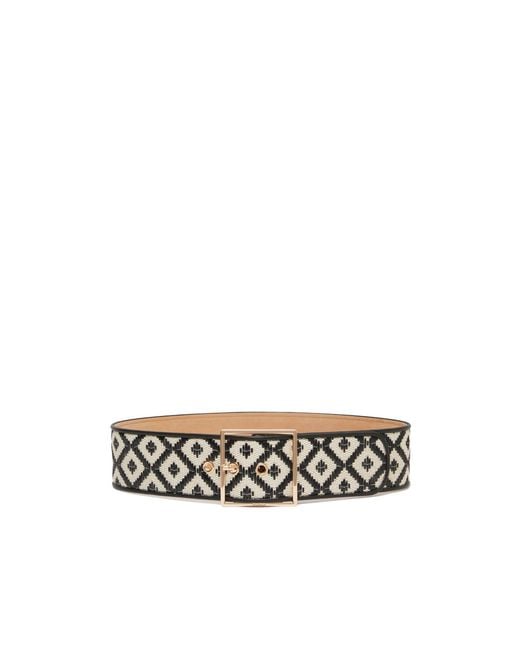 Max Mara White Palato Wide Patterned Belt