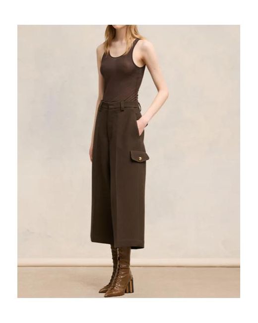 AMI Brown Ami Military Bermuda Shorts