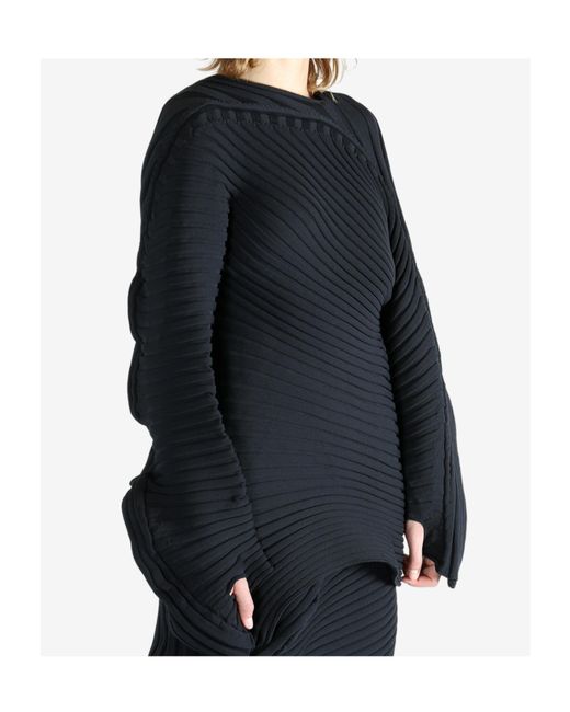 Issey Miyake Black Knit (As It Is) Top