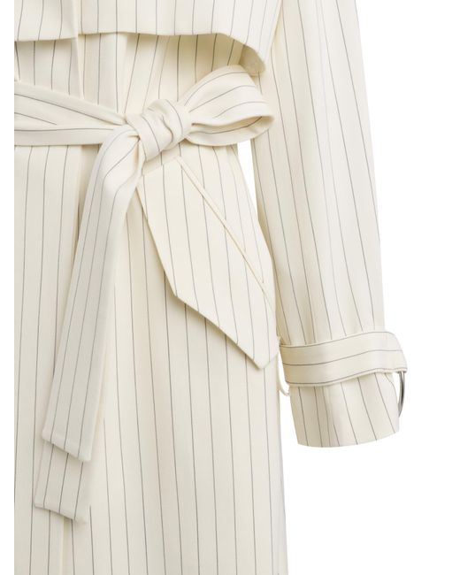 Dondup White Long-Sleeved Trench Coat