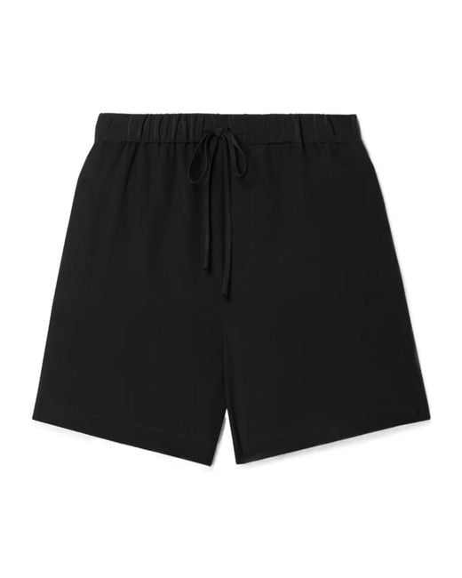 Nili Lotan Black Frances Drawstring Shorts