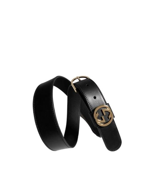 Gucci White Belt With Round Buckle