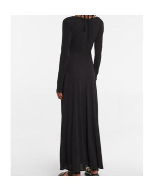 Proenza Schouler Black Cutout Jersey Maxi Dress