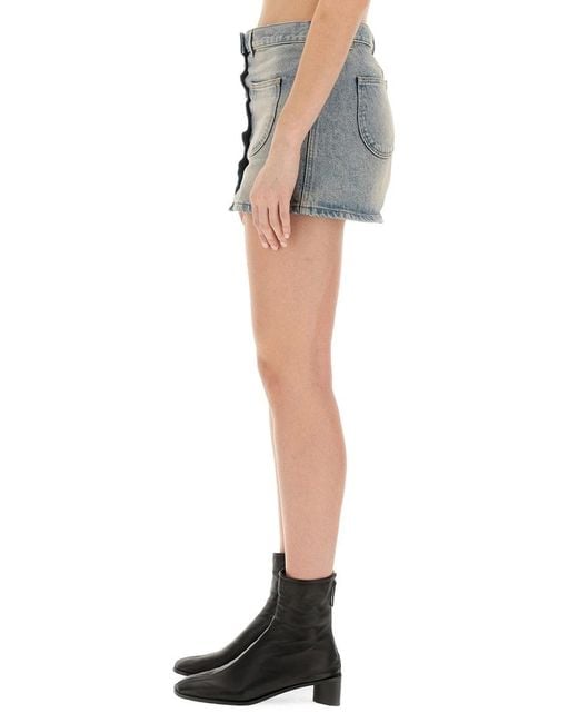 Courreges Blue Courrèges Multiflex Denim Mini Skirt