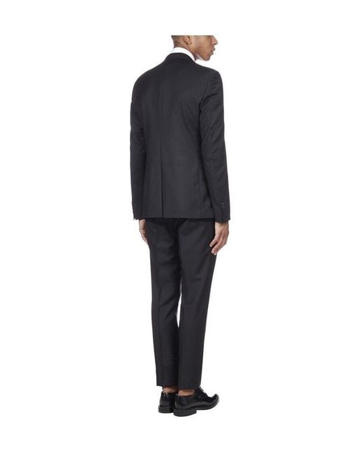 Prada Blue Single-Breasted Wool And Mohair Suit for men