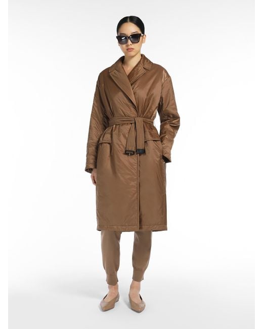 Max Mara Brown Lapel Stuffed Coat