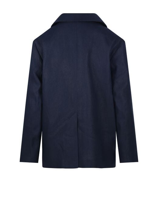 Max Mara Blue 'S Carlotta Single-Breasted Jacket