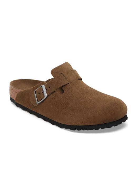 Birkenstock Brown Buckled Clogs for men