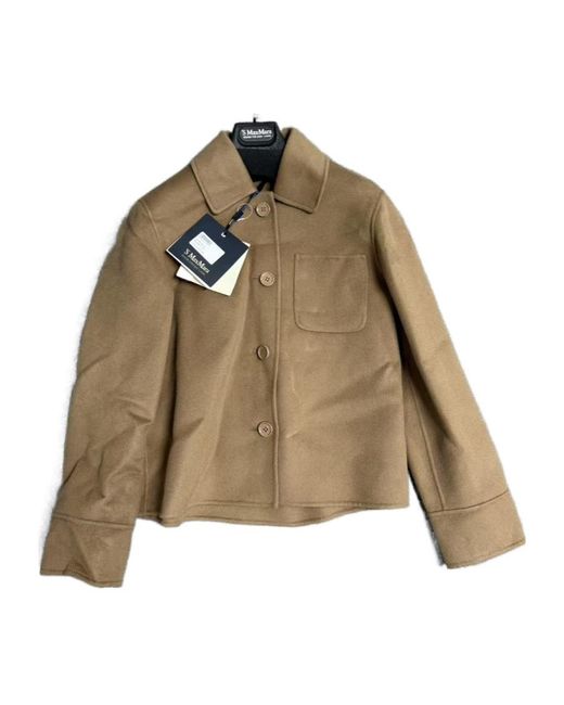 Max Mara Brown Long-Sleeved Casual Jacket