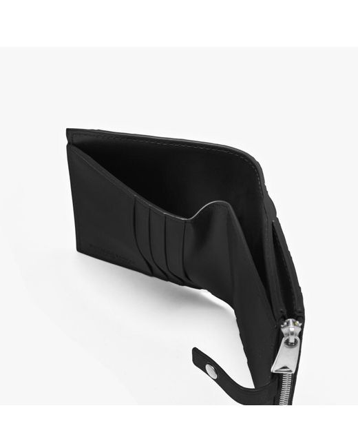 Bottega Veneta Black Intreciato Knitting Wallet