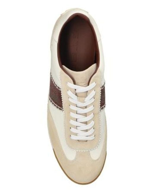 Etro White Sports Shoes With Logo, for men