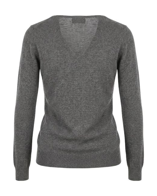 Malo Black V-Neck Sweater