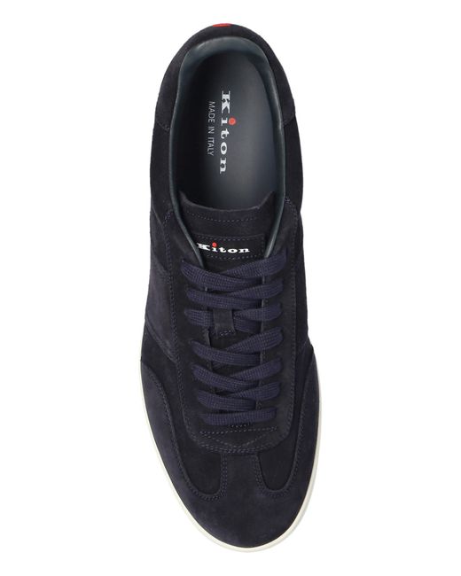 Kiton Black Lace-Up Sneakers for men