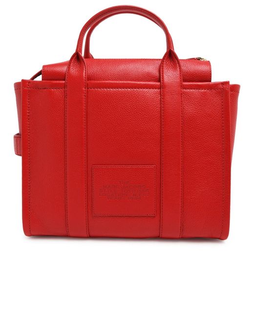 Marc Jacobs Red The Medium Logo Tote Bag