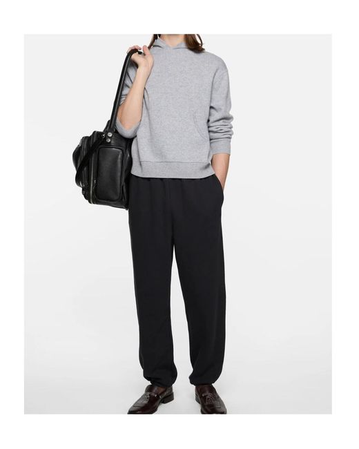 Acne Gray Knitted Long-Sleeve Hoodie for men