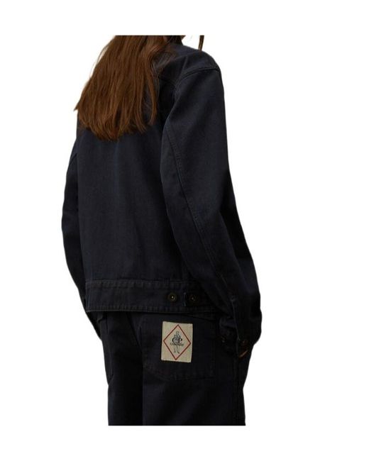 C P Company Black Coated Denim Jacket for men