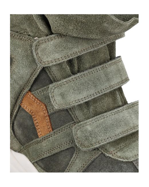 Isabel Marant Green Round-Toe Sneakers