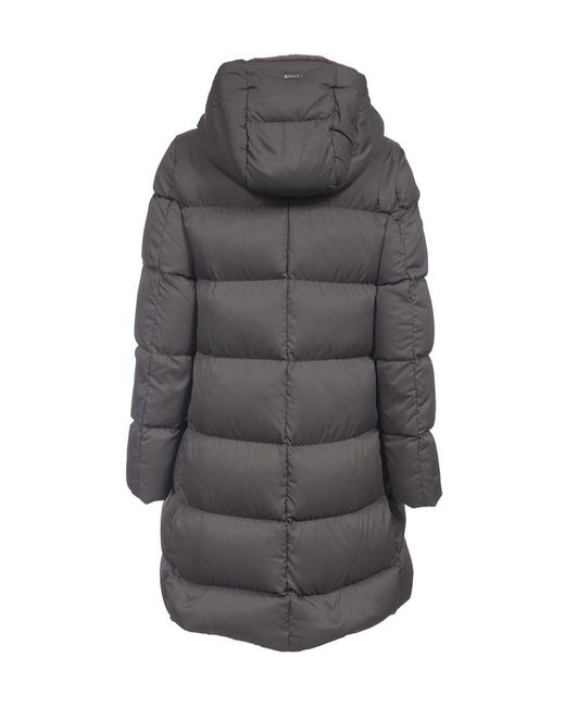 Herno Gray Quilted Zipped Jacket