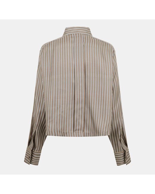 Max Mara Gray Striped Shirt