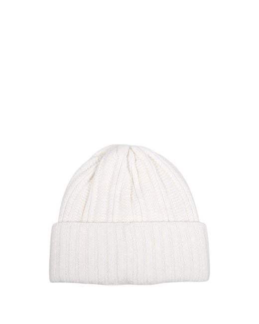 Max Mara White Macbeth Logo Patch Beanie