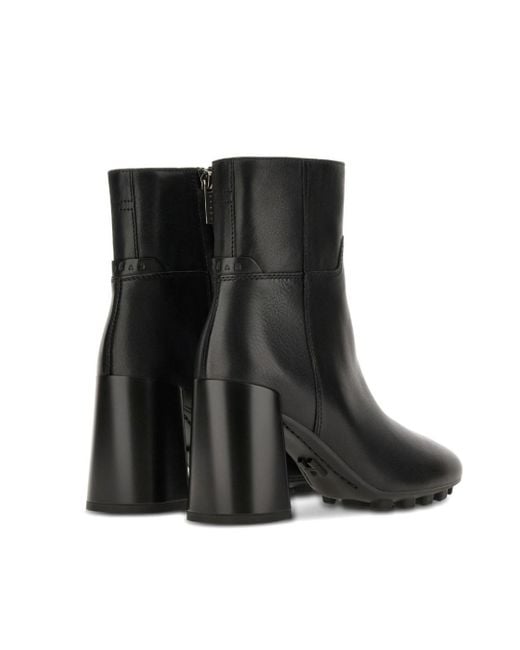Hogan Black 90Mm Leather Boots