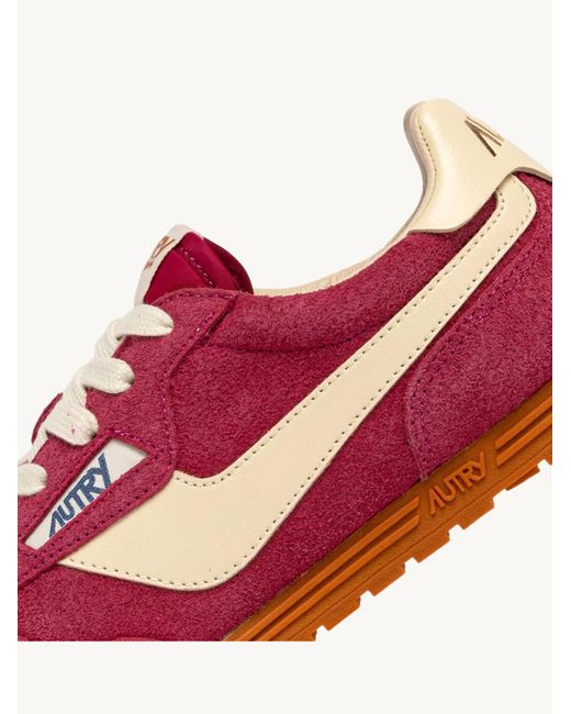 Autry Red Windspin Lace-Up Sneakers
