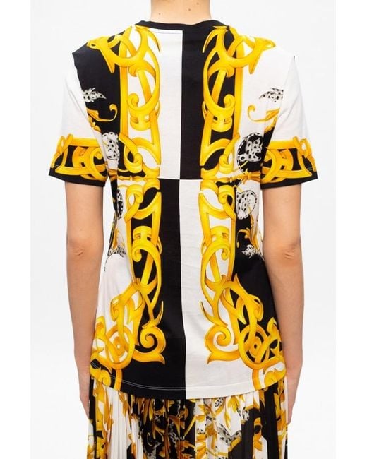 Versace Yellow Baroque-Print T-Shirt