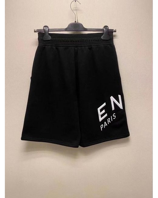 Givenchy Black Refracted Logo Cotton Shorts for men