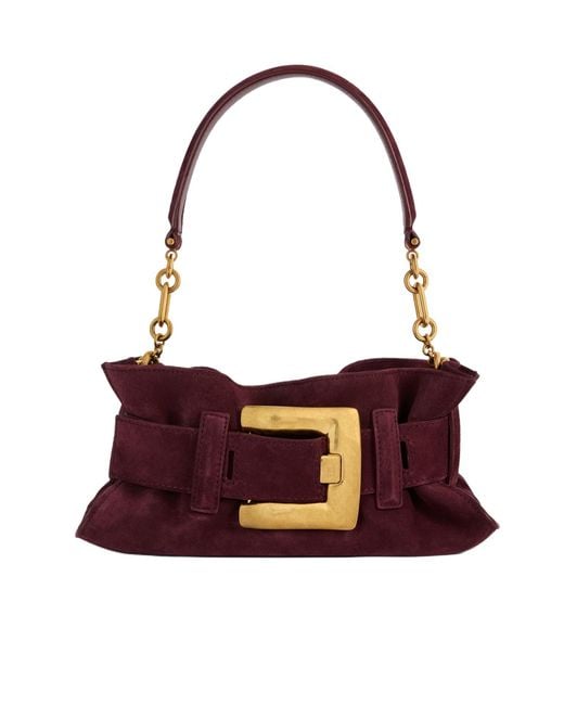 Balmain Purple Anthem Mini Shoulder Bag