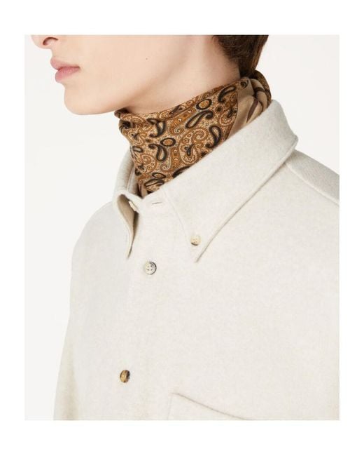 Loro Piana Natural Printed Scarf for men