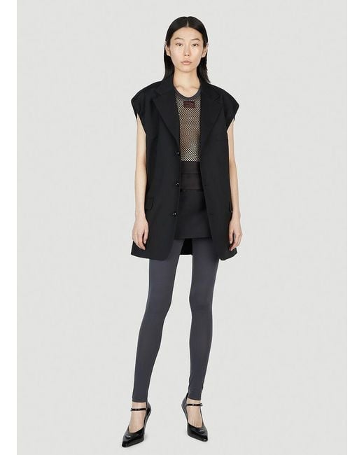 Raf Simons Blue Elasticated Waist Slim-Cut Stretch Leggings