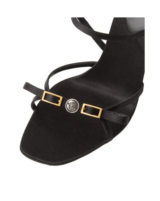 Versace White Nyx Satins Mules