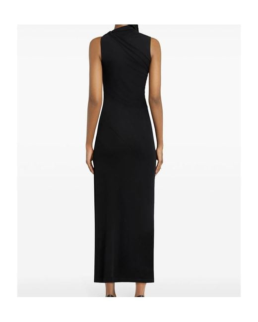 Courreges Black Draped Dress