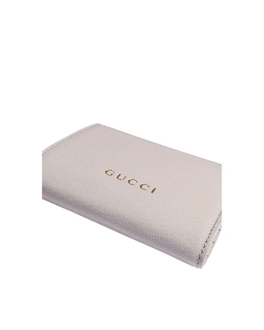 Gucci Gray Small Wallet With Lettering