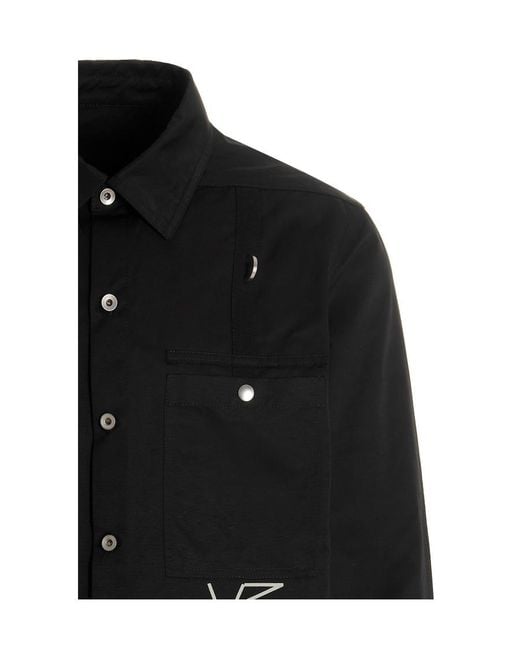 Rick Owens Black Long Sleeve Shirt for men